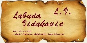 Labuda Vidaković vizit kartica